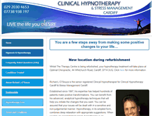 Tablet Screenshot of clinicalhypnotherapy-cardiff.co.uk